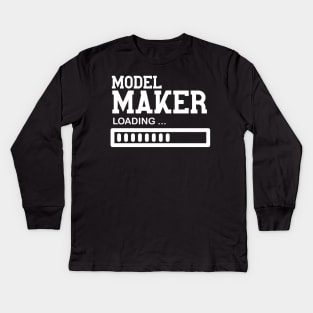 Funny Vintage Model Maker Job lover Gift Idea Kids Long Sleeve T-Shirt